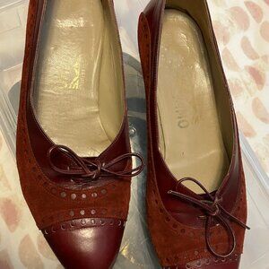 Ferragamo mixed-media flats